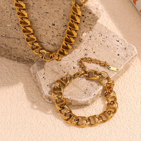 Conjunto de Joias Banhado a Ouro 18K